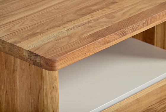 Тумба прикроватная "Уоллстрит" (с нишей) массив дуба, МДФ 7