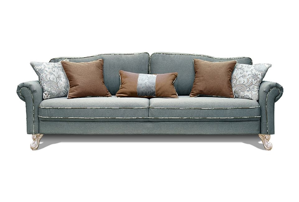 "Тринити" диван 3-х местный; раскл.; 3М; "Тик-так" (1450х2080); дерево/цвет; начальная группа ткани