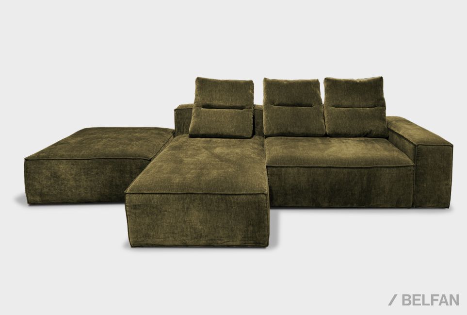 "Хьюго" диван с оттоманкой и пуфом 1