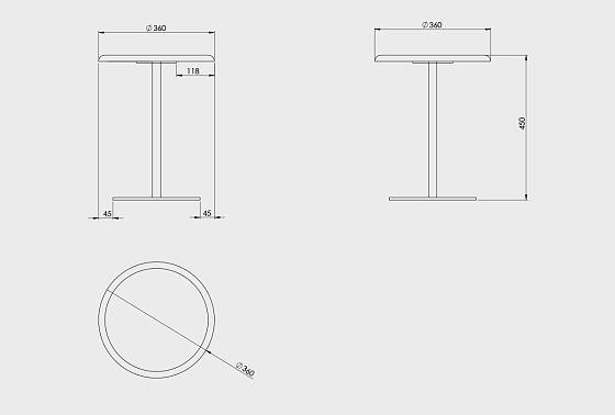 Стол журнальный "Меридиан" массив дуба, металл 6