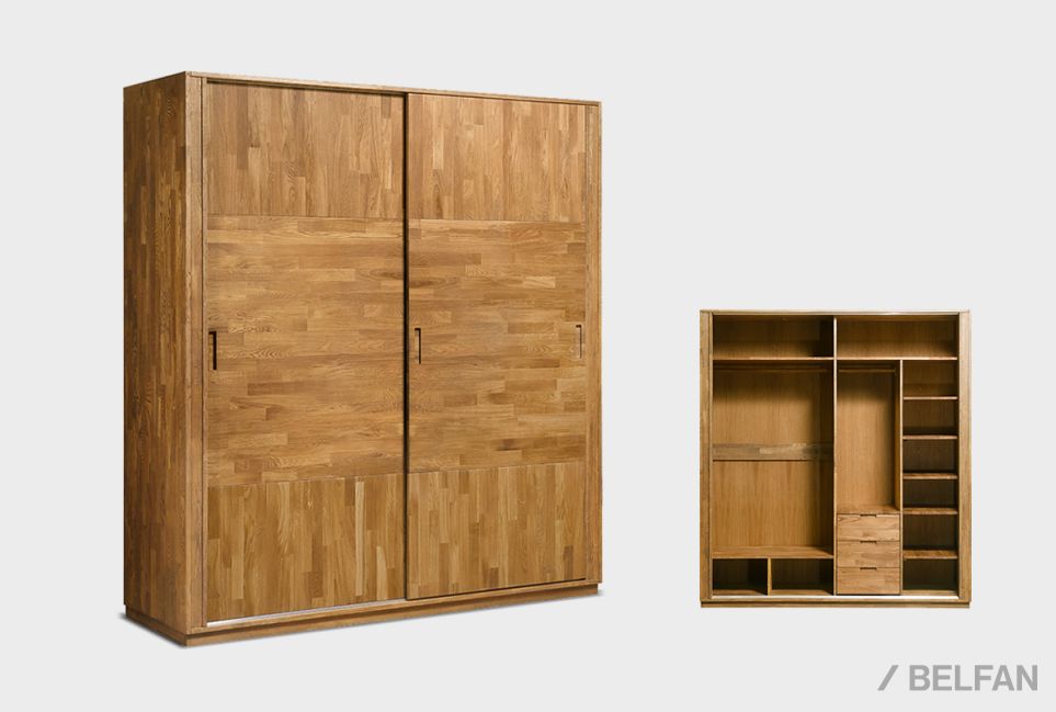 Шкаф-купе "Ирвинг" массив дуба 3