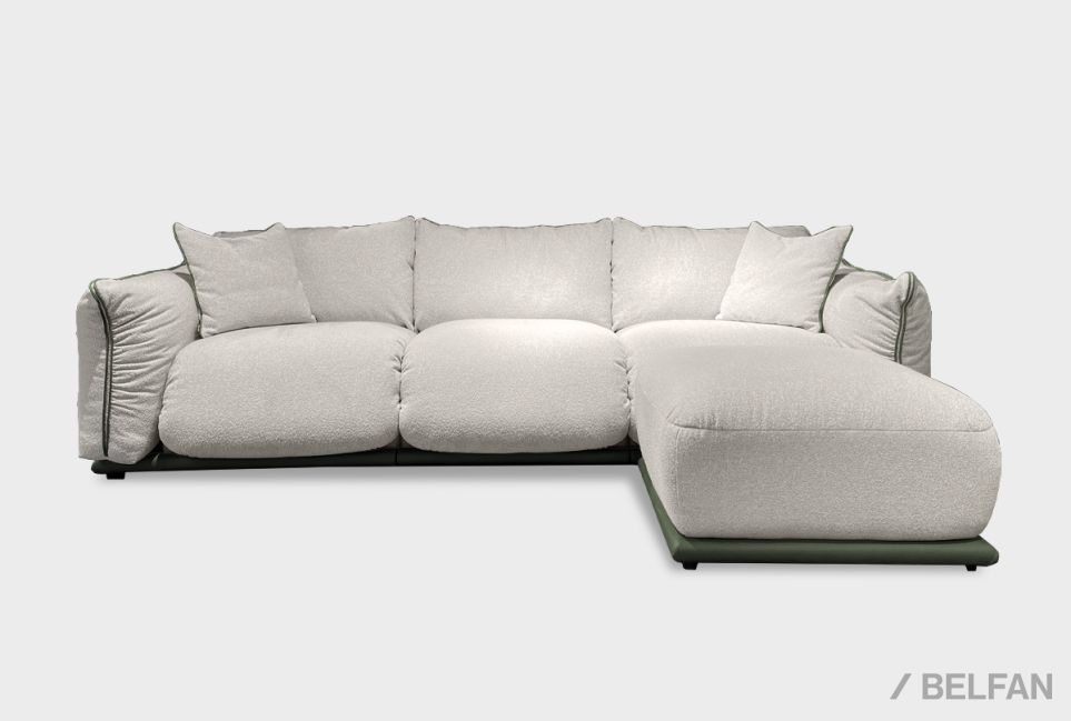 "Ферре" диван 3-х местный с пуфом 2