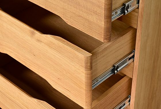 Комод "Элва" B-5 высокий массив и шпон дуба 8