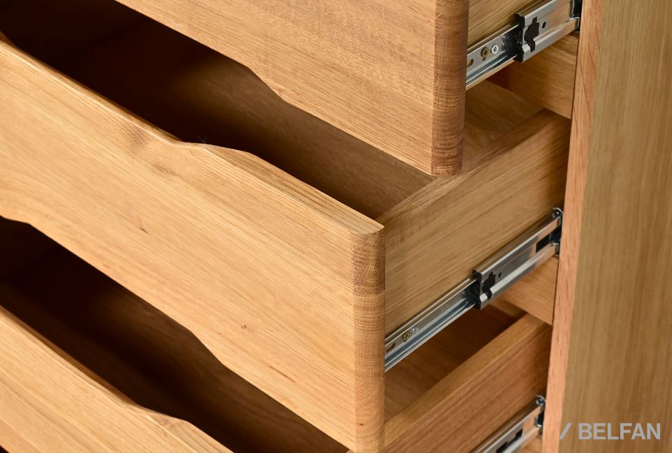 Комод "Элва" B-5 высокий массив и шпон дуба 6