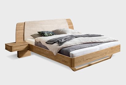 Кровать "Монблан" (с прикроватными тумбами); без основания, без матраса; (1600x2000); бейц-масло; Enjoy 1 Beige