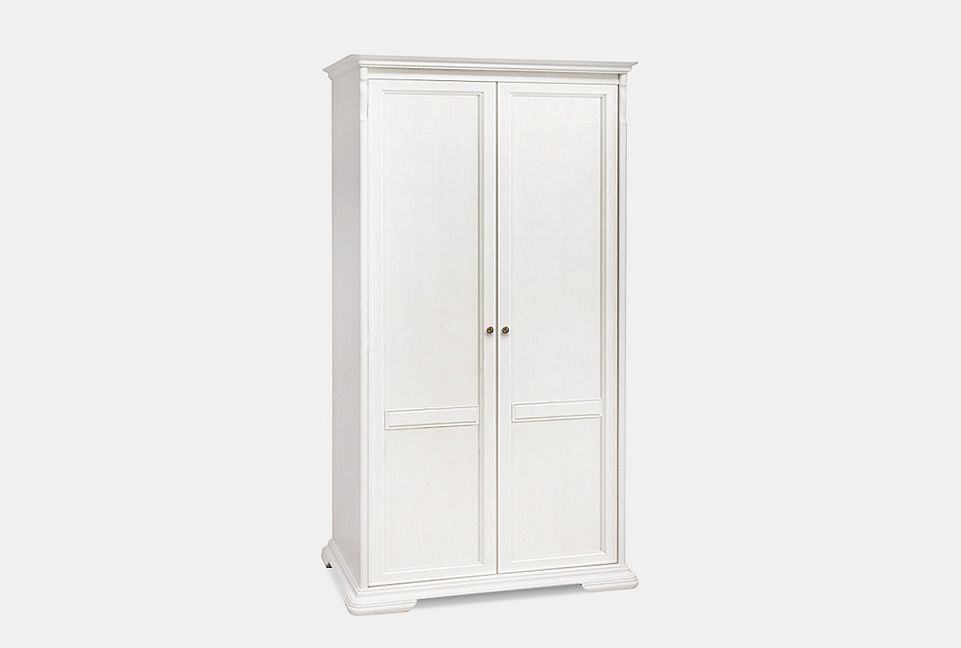 Шкаф 2-х дверный для прихожей "Лика" ; белая эмаль