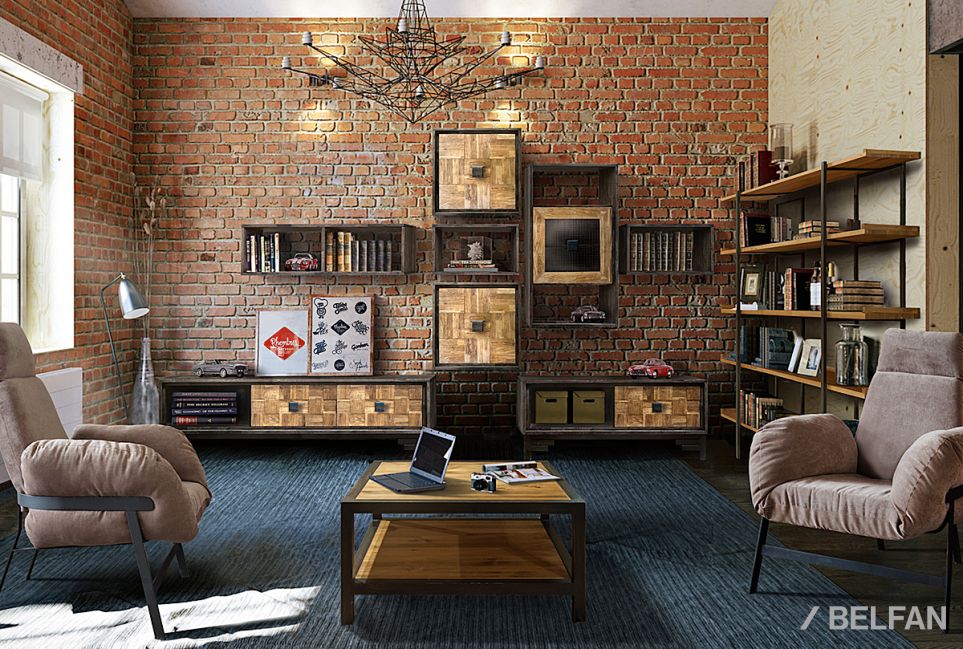 Полка настенная "Cube Design" 1 массив дуба 6