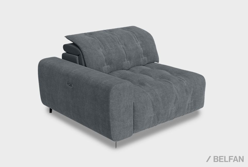 "Грей" секция одноместная с подлокотником 1