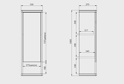 Шкаф навесной "Уоллстрит" (правый)