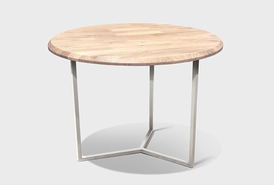 Стол журнальный "Арт" круглый 60 массив дуба, металл 6