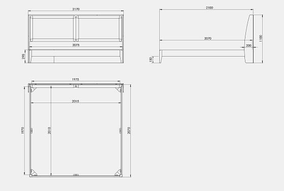 Кровать "Сакраменто М" (мягкое изголовье) массив дуба 3