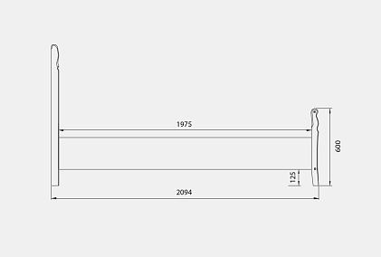 Кровать "Лика" (высокое изножье)