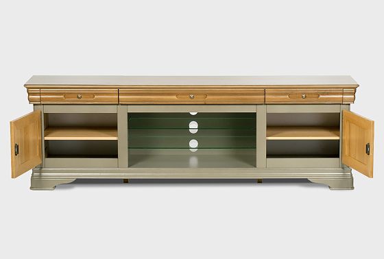 Тумба под ТВ "Оливия" массив и шпон ольхи 10