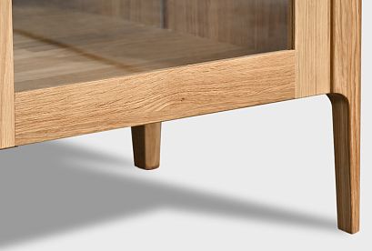 Витрина 1-но дверная "Бергамо" (левая); дуб натуральный