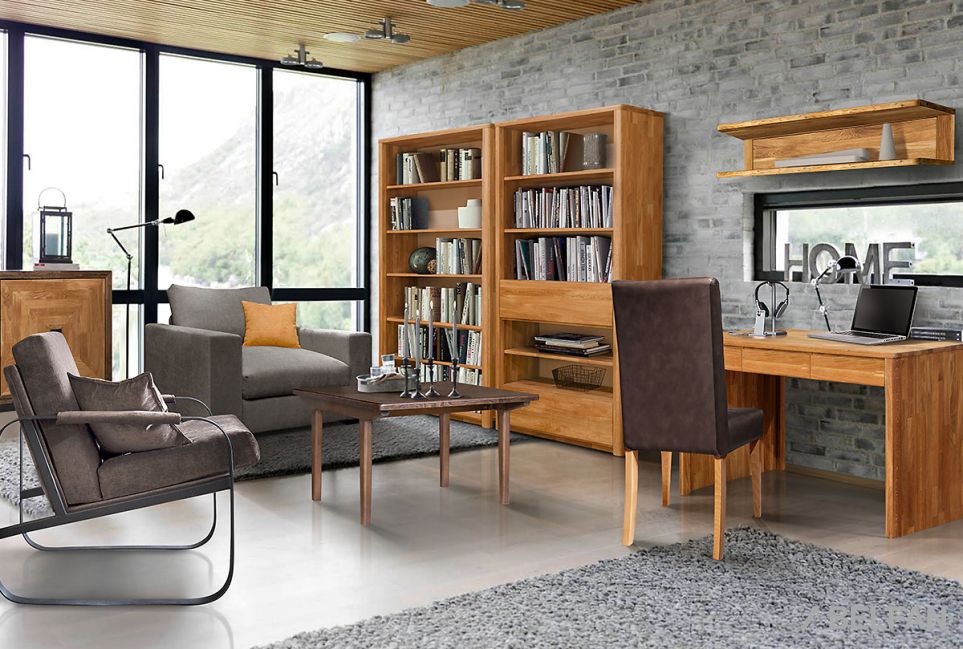 Полка настенная "Норд" 108 массив дуба 3