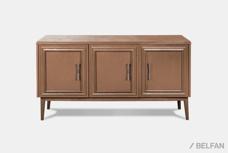 Тумба "Сакраменто" 3 массив и шпон дуба, МДФ 1