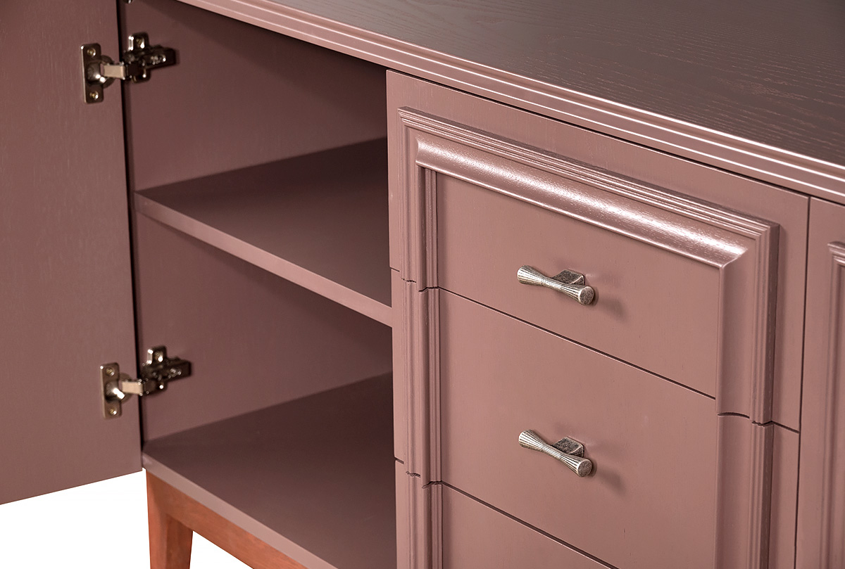 Тумба "Сакраменто" 3 (с ящиками) массив и шпон дуба, МДФ 4