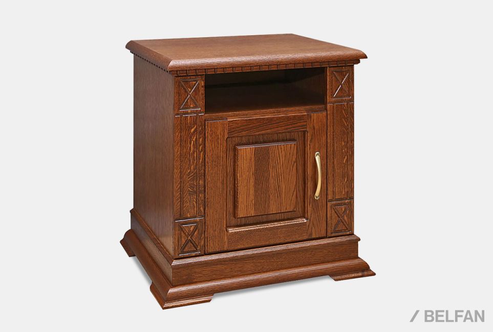 Тумба прикроватная "Верди Люкс" массив и шпон дуба 1