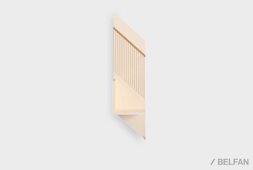 Полка настенная «Авеню» (левая) МДФ, металл 1