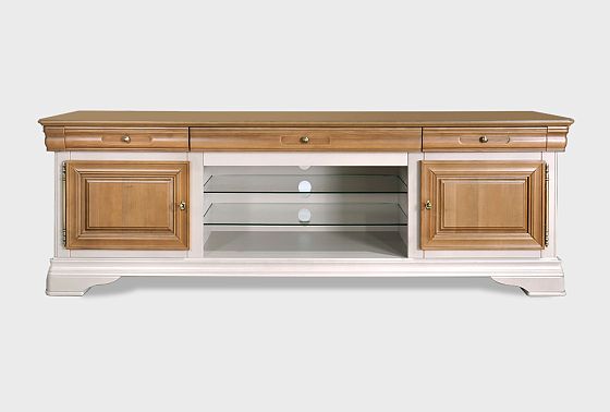 Тумба под ТВ "Оливия" массив и шпон ольхи 10