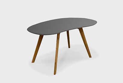 Стол журнальный "Уоллстрит" овальный 267; *А-012.267; н-бейц-масло, стл-антрацит