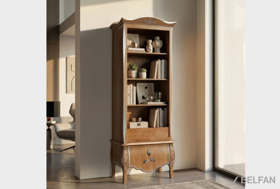 Стеллаж "Трио" массив и шпон дуба 1