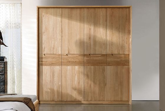 Шкаф для одежды 4-х дверный "Бремен" массив дуба 7