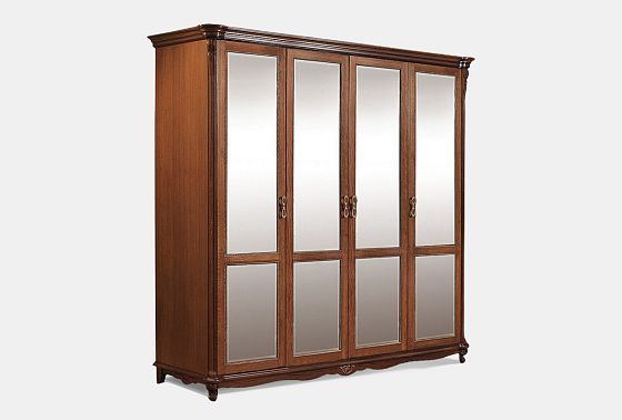 Шкаф 4-х дв. "Алези" массив и шпон дуба 2