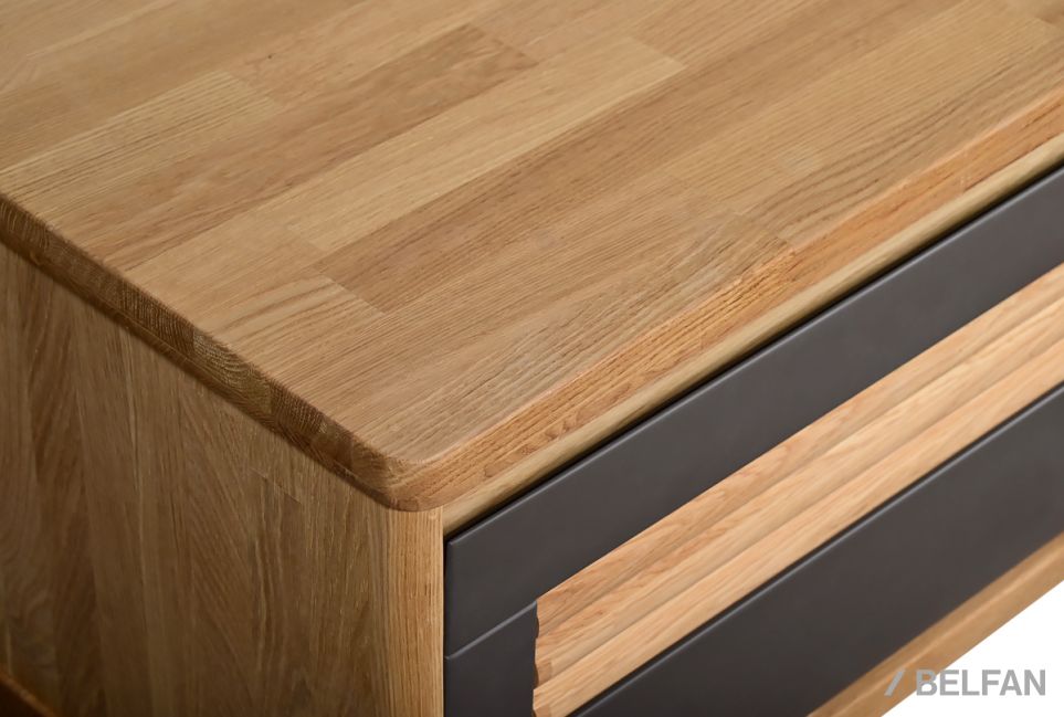 Тумба под ТВ "Уоллстрит" 170 массив дуба, МДФ 3