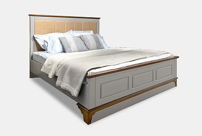 Кровать «Бриансон»; без основания, без матраса; *ИД 5329; (1600x2000); муссон+дуб; Luna 10