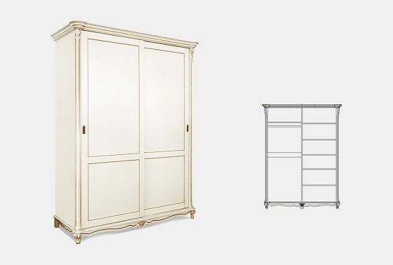 Шкаф-купе 2-х дв. "Алези" массив и шпон дуба 3