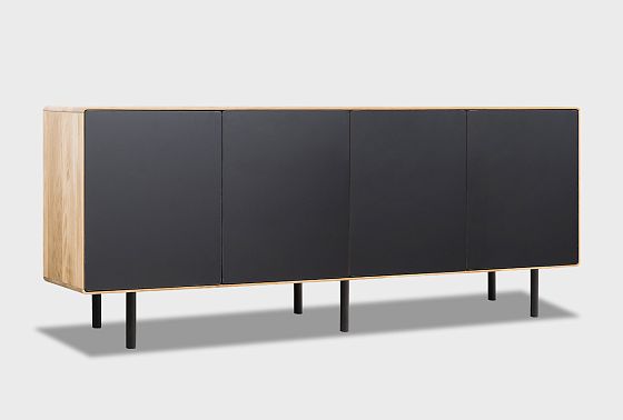 Тумба "Норман" 4 массив дуба, МДФ, металл 5