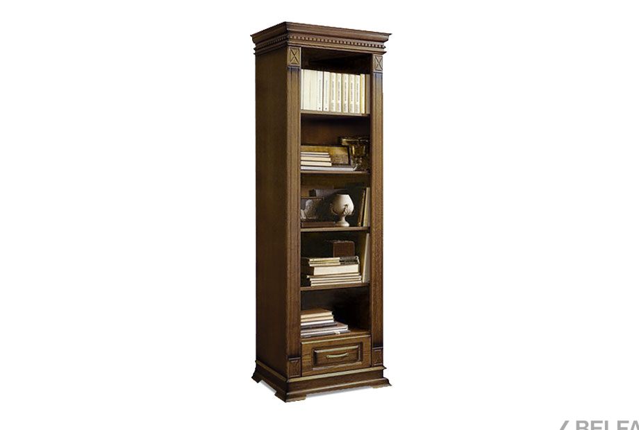 Стеллаж "Верди Люкс 1" массив и шпон дуба 1