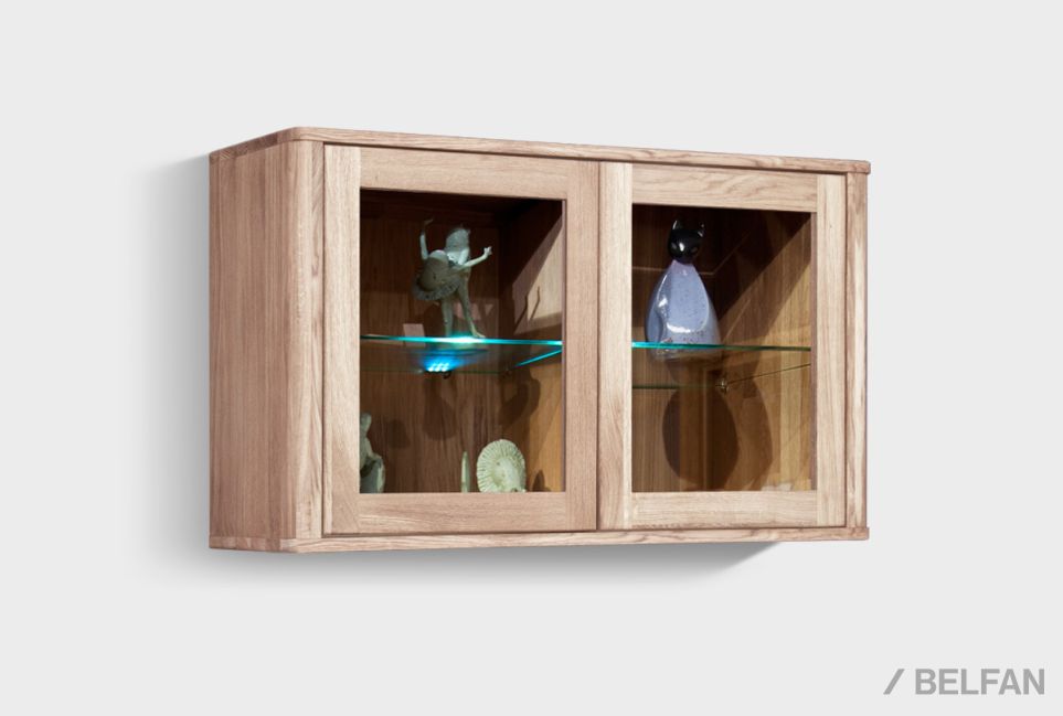 Шкаф навесной 2-х секц. "Норд" массив дуба 1