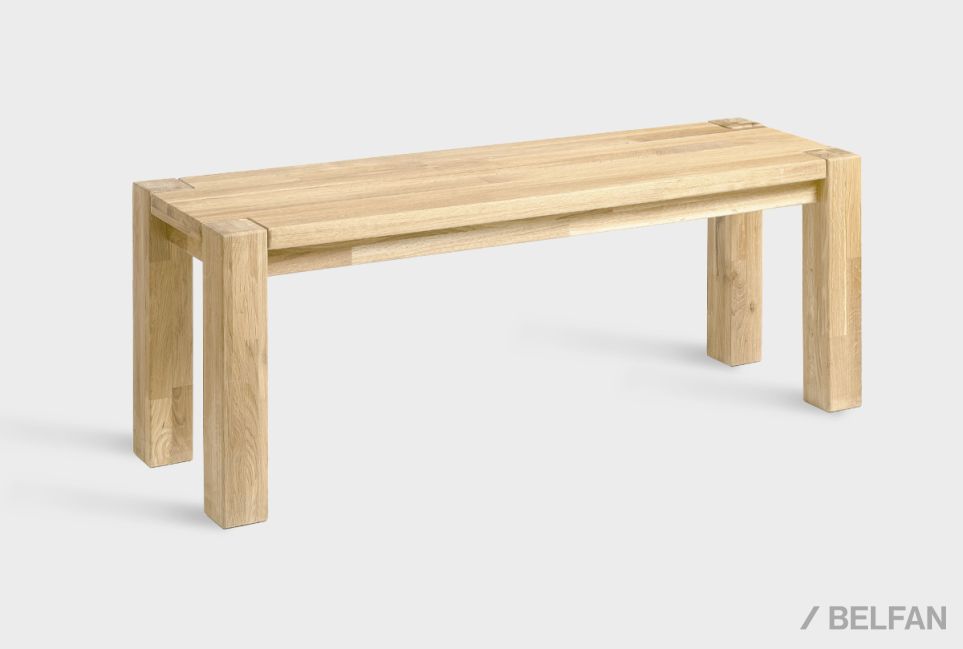 Скамья "Берген" П-03 (сечение опор 70х70) массив дуба 2