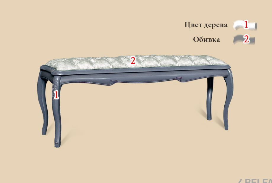 Банкетка "Флерон" (большая) массив дуба 3