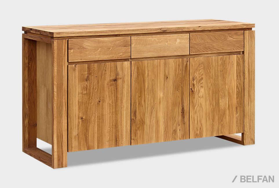 Тумба "Берген" В-33 массив и шпон дуба 2