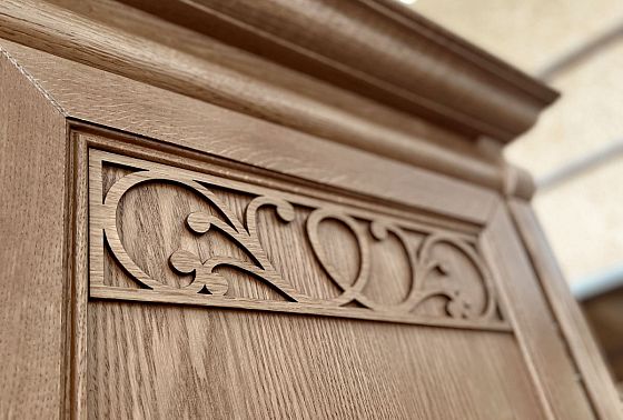 Шкаф для одежды "Тэфи" 3-х дв. без зеркала массив и шпон дуба 4