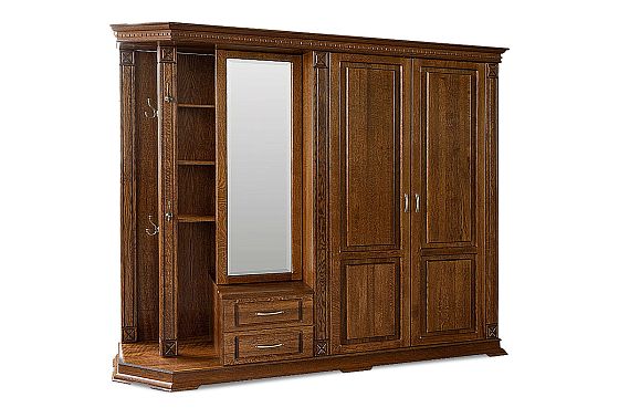 Шкаф комбинированный "Верди Люкс" 1 массив и шпон дуба 3