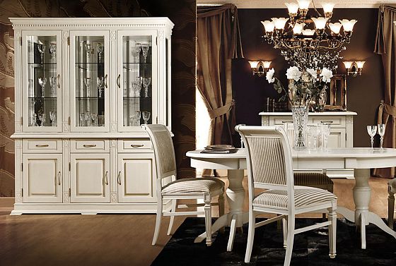 Шкаф комбинированный "Верди Люкс 3з" массив и шпон дуба 2