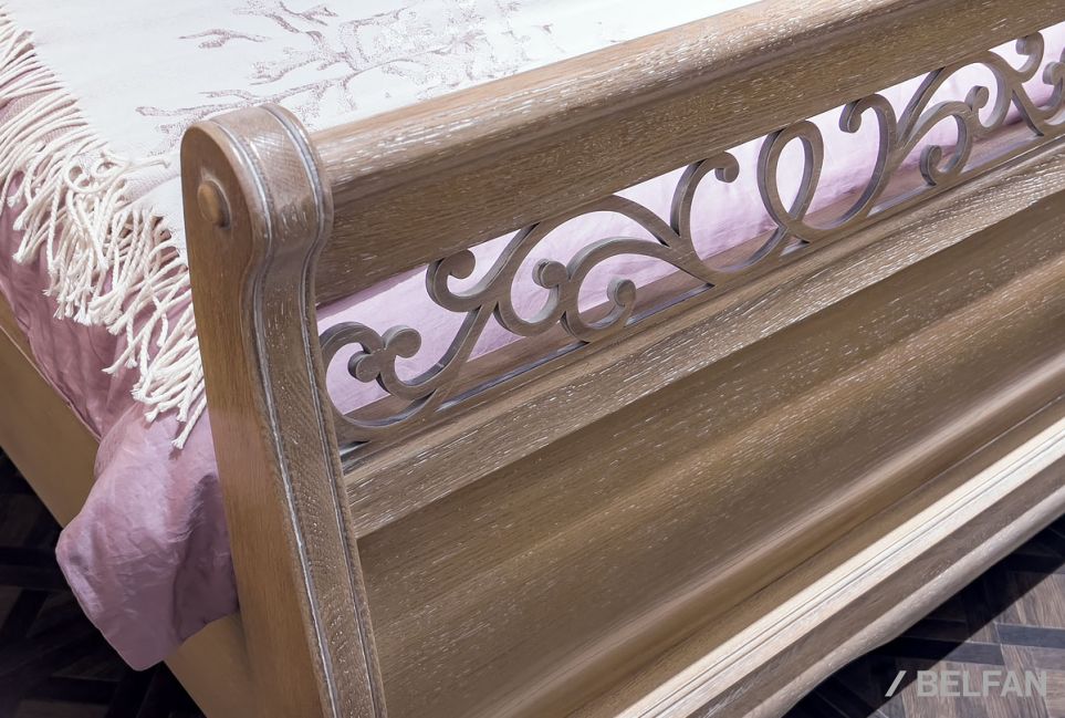 Кровать "Тэфи" (высокое изножье) массив и шпон дуба 4