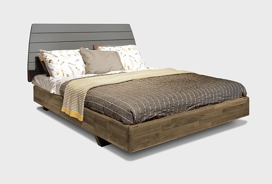 Кровать "Уоллстрит" (комбинированная) массив дуба, МДФ 5