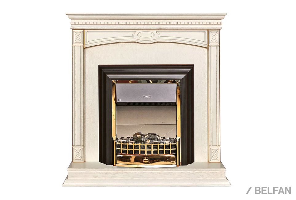 Подставка декоративная под камин "Верди Люкс 1" массив и шпон дуба 2