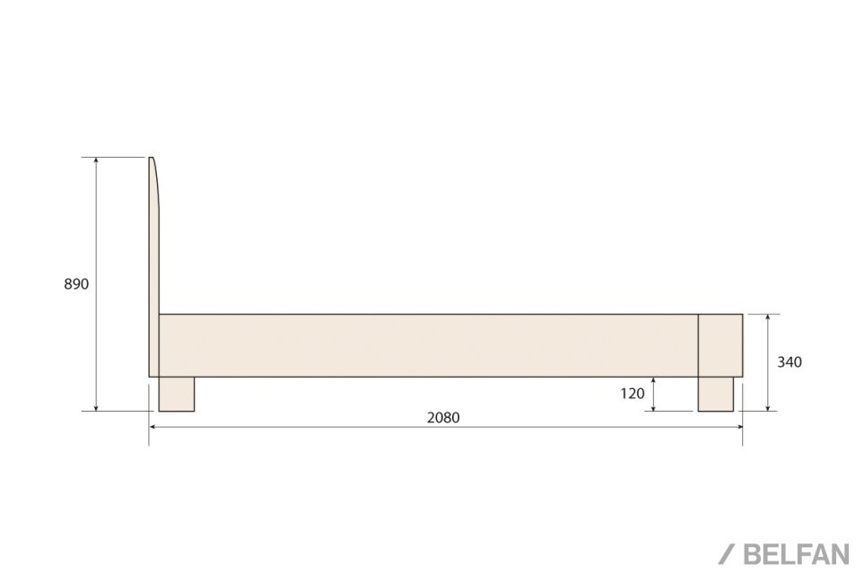 Кровать "Норд" массив дуба 3