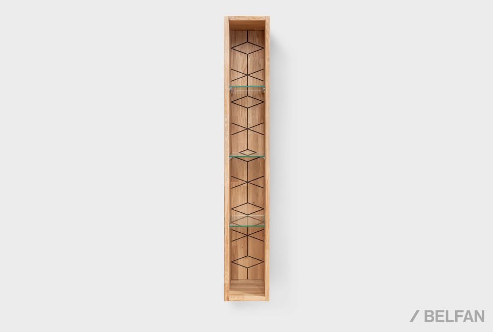 Шкаф настенный "Этна" (узкий) массив дуба 1