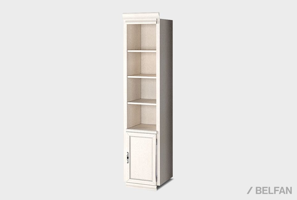 Стеллаж 1-но дверный "Тэфи" (правый) массив и шпон дуба 1