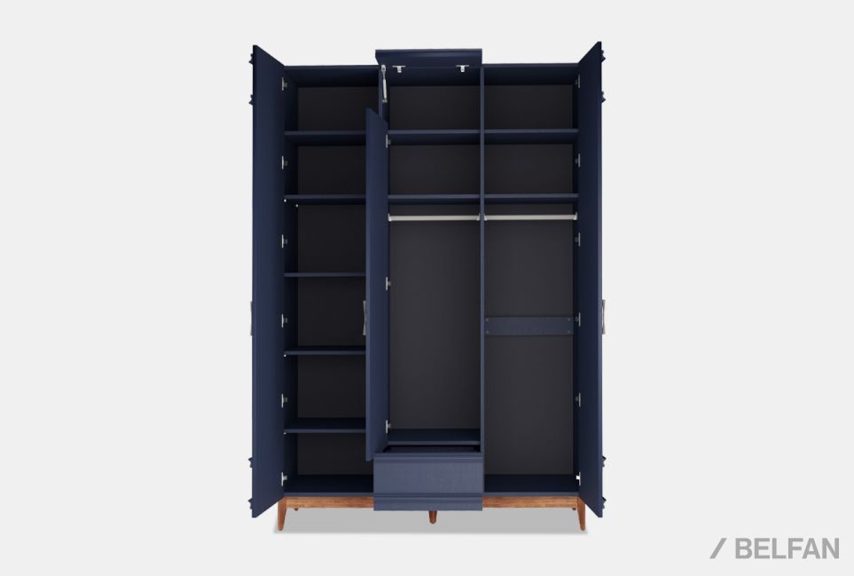 Шкаф 3-х дверный "Сакраменто" (с декором) массив и шпон дуба, МДФ 5