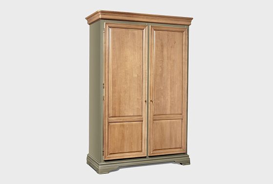 Шкаф для одежды "Оливия" 2-х дверный массив и шпон ольхи 4