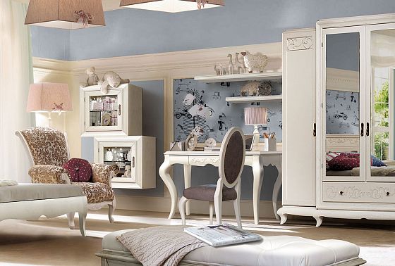 Шкаф для одежды 4-х дв. "Соната" с зеркалом (без декора) массив и шпон дуба 3