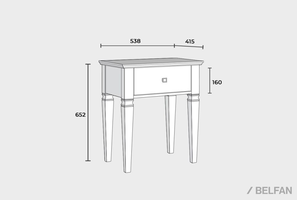 Тумба прикроватная "Ольса-С" 01 массив сосны 5